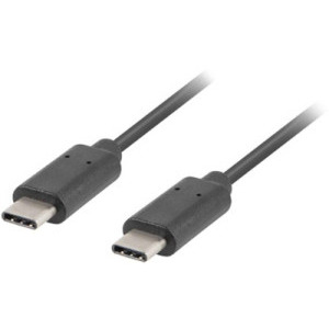 Cablu periferice Lanberg USB-C 2.0 Male la USB-C 2.0 Male, 1 m, Negru