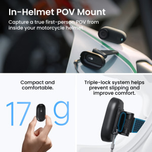 Insta360 GO 3S 128 GB Midnight Black Motorcycle In-Helmet POV Bundle (Special Edition)