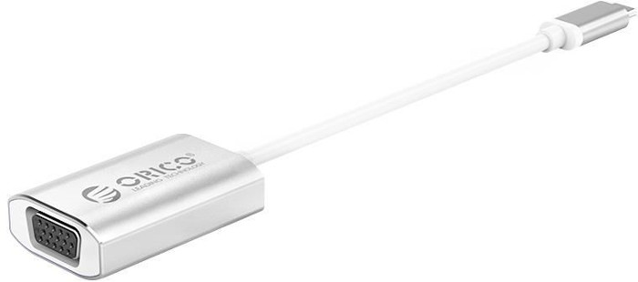 Adaptor Orico XD-102 USB Tip-C Male la VGA Female, argintiu