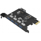 Adaptor Orico PME-4U 1x PCI-E Male - 4x USB 3.0 Female