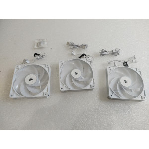 Ventilator Corsair RS120-R ARGB Reverse Fans 120mm Triple Pack White